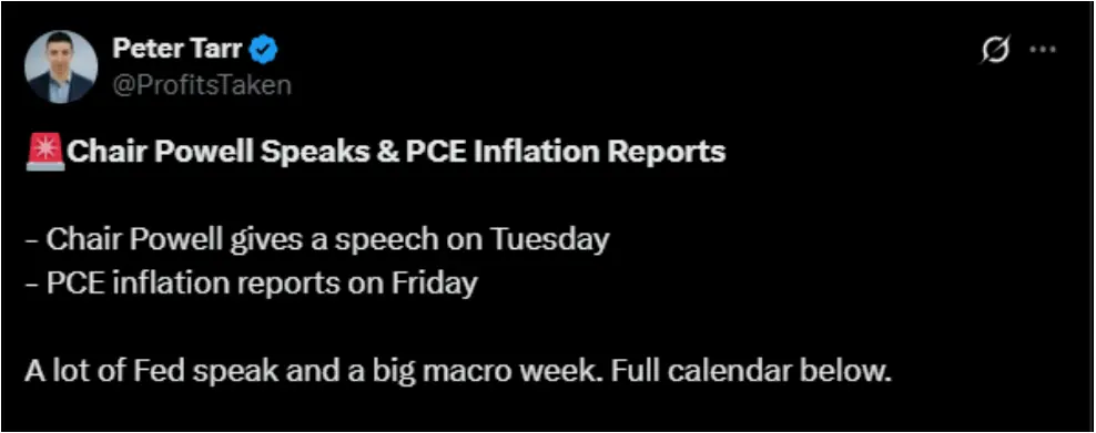 The coming week has a full calendar | Source: X